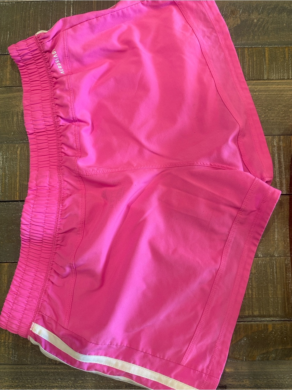 adidas Hot Pink Running Shorts with Elastic Waist - Picture 2 of 3